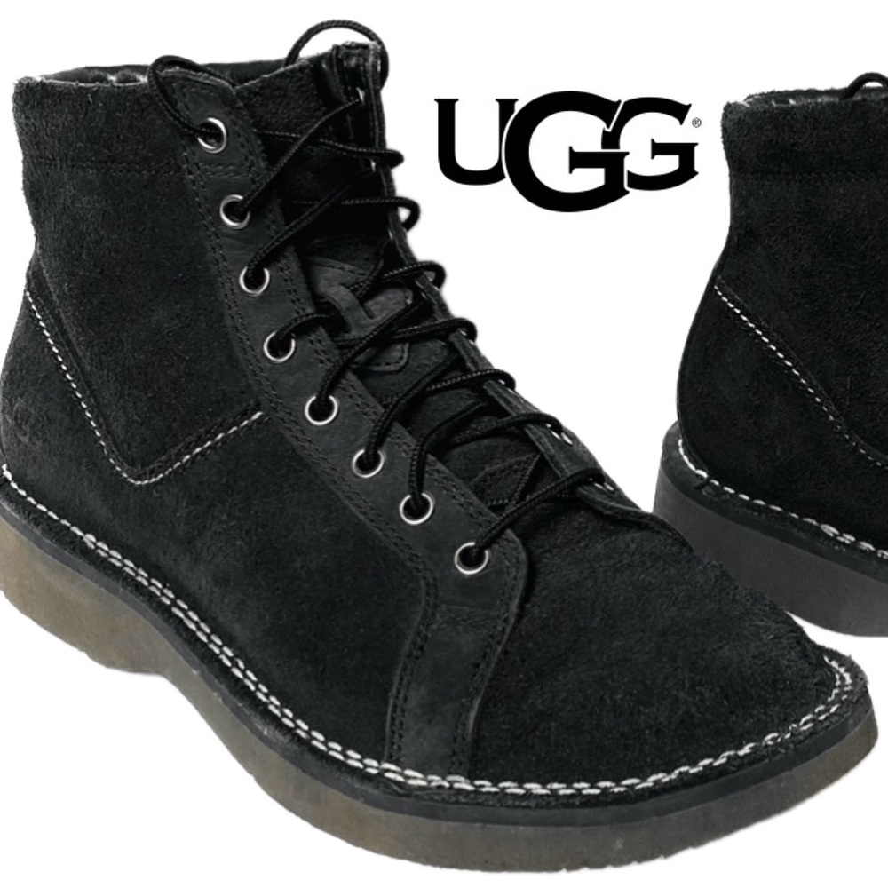 UGG SUEDE CAMINO MONKEY EUC TREADLITE LEATHER CUSHY MILITARY GRADE  BOOTS SZ 10